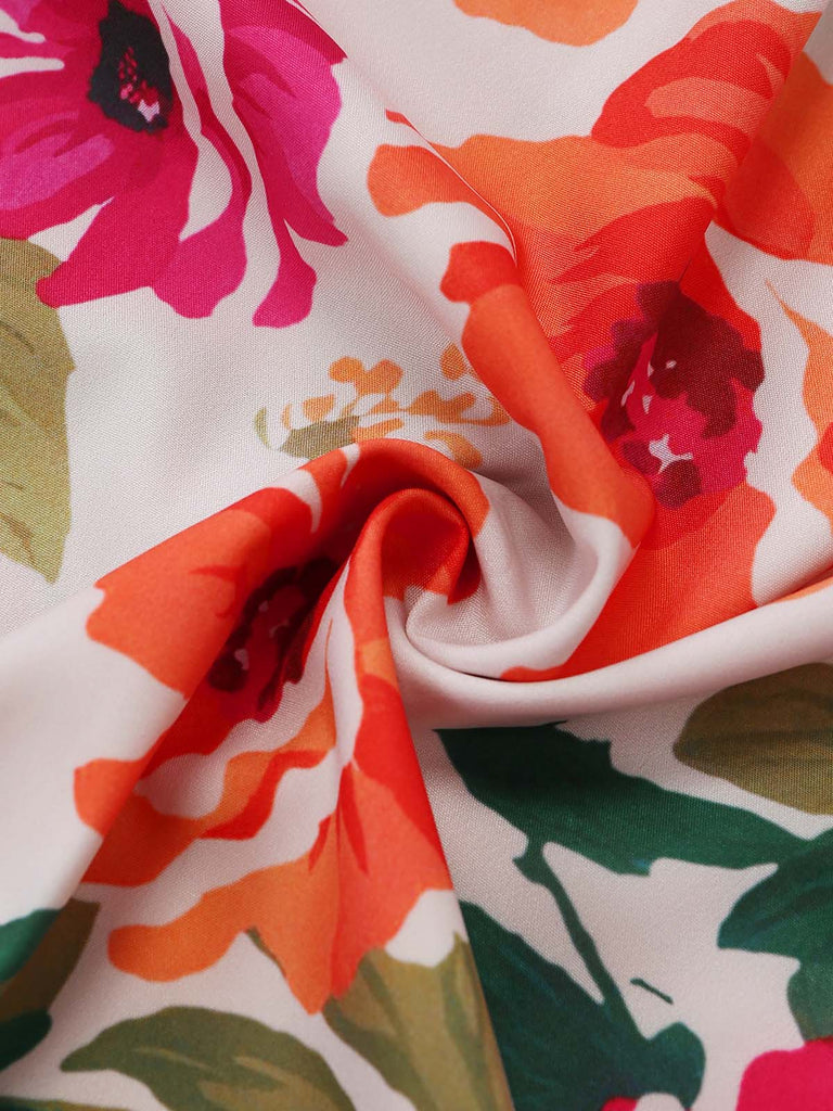 Elegant Pat 1940s Vintage Floral Dress 5