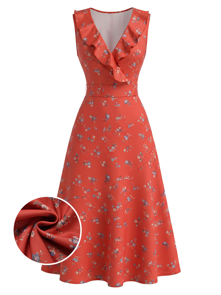 [Pre-Sale] Wine Red 1940s Vintage Retro Dress 2