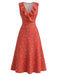 [Pre-Sale] Wine Red 1940s Vintage Retro Dress 3