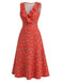 [Pre-Sale] Wine Red 1940s Vintage Retro Dress 4