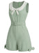 [Pre-Sale] Green 1950s Square Neck One Piece Shorts Set 4