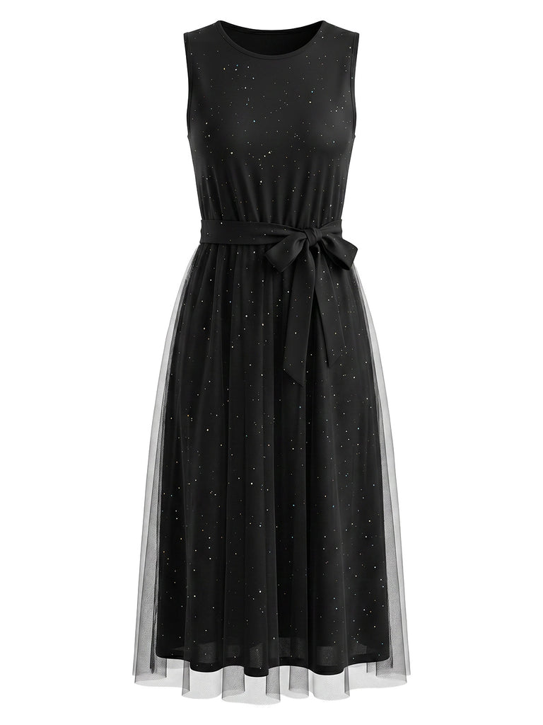 Elegant Black 1950s Vintage Dress 1