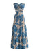 Elegant 1930s Vintage Floral Halter Dress 4