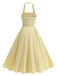 1930s Floral Halter Striped Vintage Dress 6