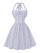 Elegant 1950s Vintage Floral Halter Dress 1
