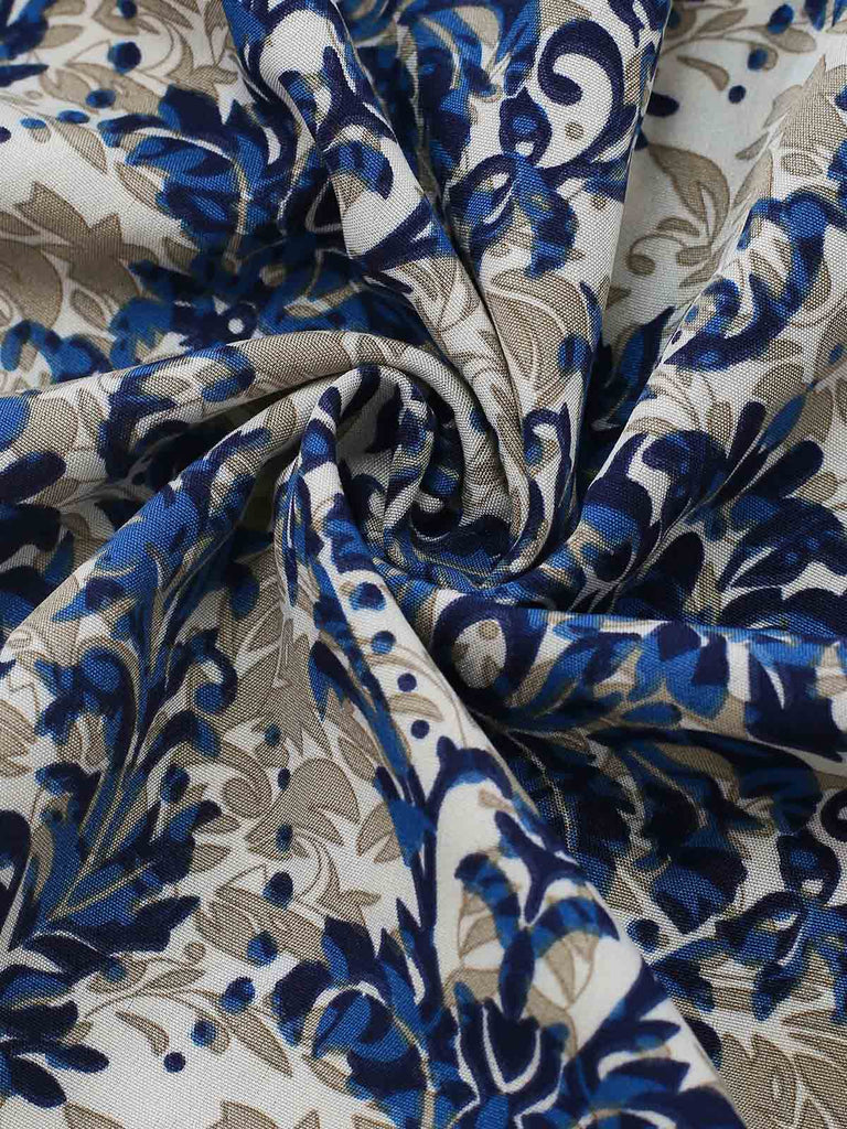 1950s Vintage Floral V Neck Dress