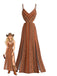 1970s Boho Style Spaghetti Strap Maxi Dress, vintage dress, retro fashion - perfect for women who love vintage and retro fashion
