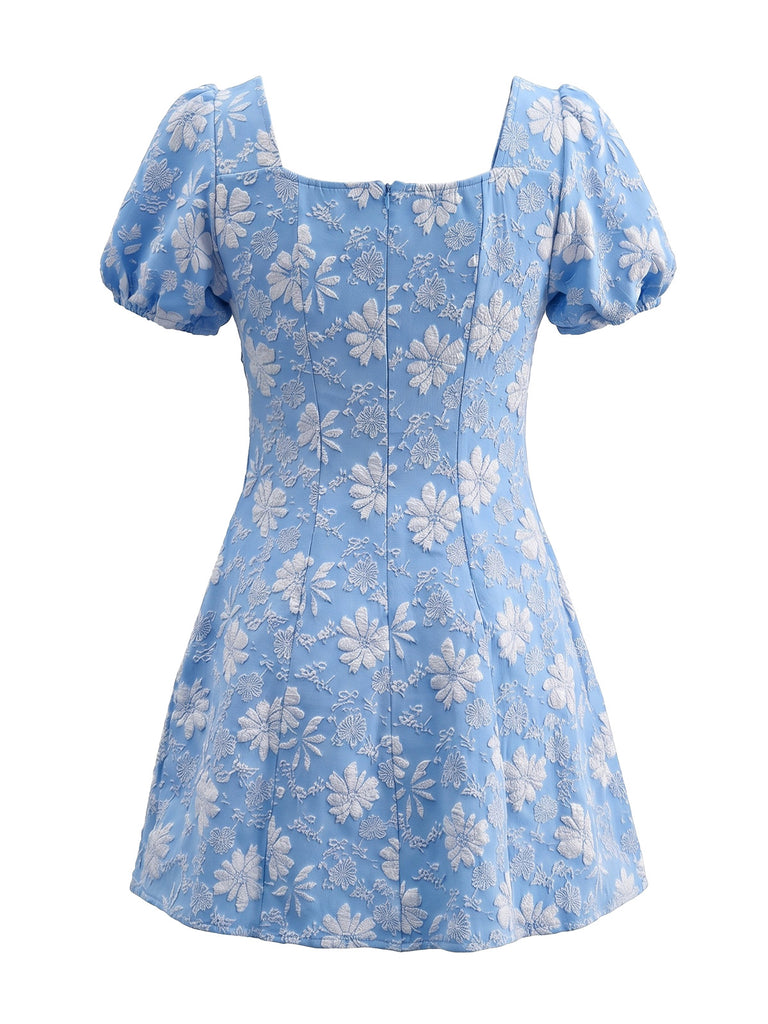 Black 1960s Square Neck Dress 4