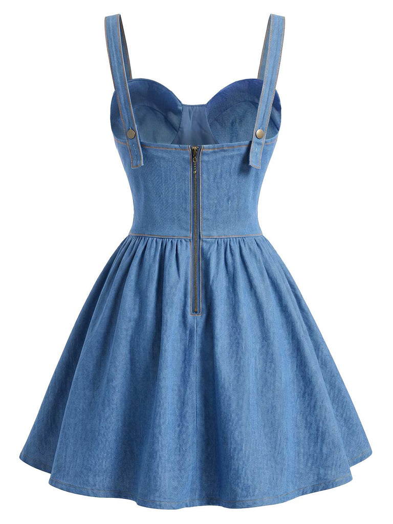 1980s denim dress 1980s Acid Wash Denim Dress Button Down Front / 80s Blue Jeans Dress Dolman Sleeves Drop Waist / Cut it Out Small