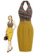 [Pre-Sale] 1960s Plaid Halter V Neck Dress 2