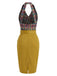 [Pre-Sale] 1960s Plaid Halter V Neck Dress 5
