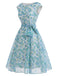 [Pre-Sale] 1950s Print Tie Waist Swing Dress 4