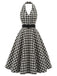 [Pre-Sale] Bbww 1950s Plaid Floral V Neck Dress 3