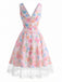 [Pre-Sale] 1960s Print Lace Bow Dress 4