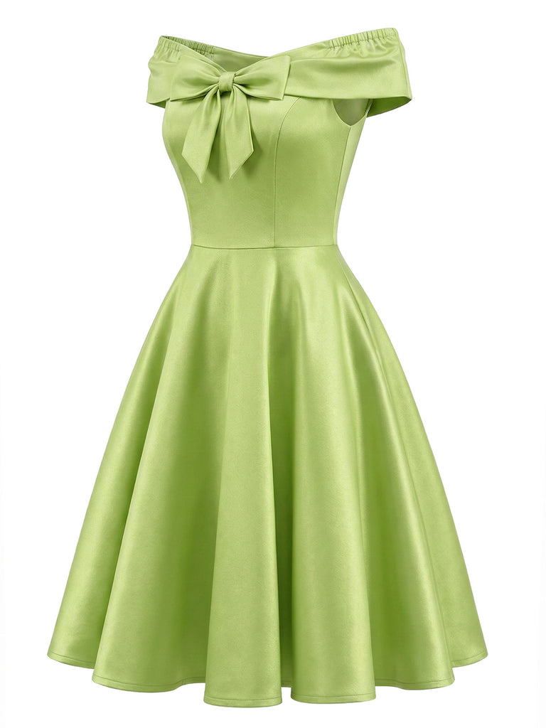 [Pre-Sale] 1950s Bow Mesh Vintage Classic Dress 6