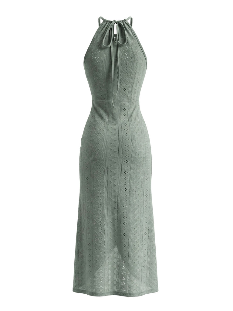 1960s Crochet Halter Cutout Dress, vintage dress, retro fashion - perfect for women who love vintage and retro fashion