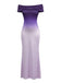 Purple 1930s Ombre Off-Shoulder Backless Maxi Dress, vintage dress, retro fashion - perfect for women who love vintage and retro fashion