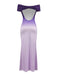 Purple 1930s Ombre Off-Shoulder Backless Maxi Dress, vintage dress, retro fashion - perfect for women who love vintage and retro fashion
