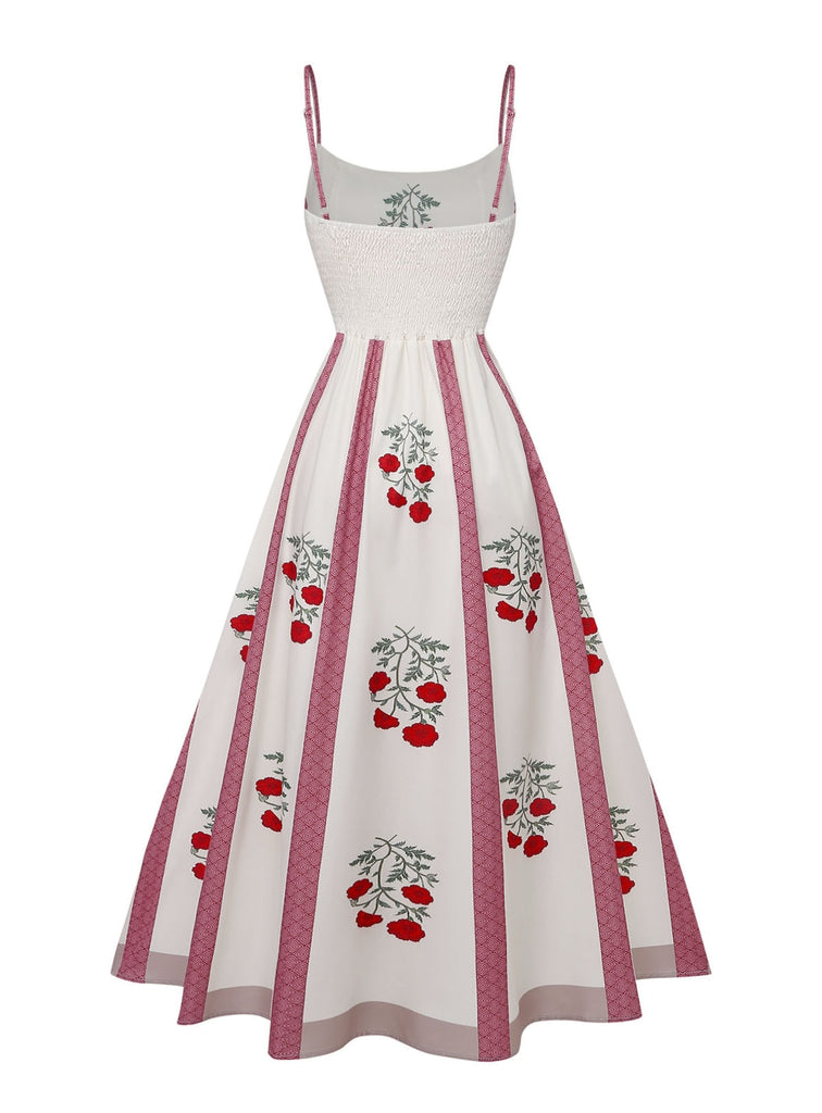 Apricot 1950s Spaghetti Strap Dress 3