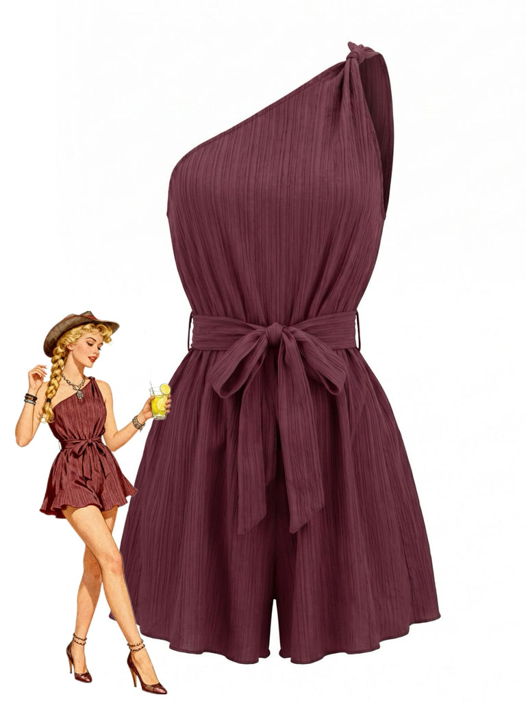 Purplish Red 1950s Vintage Jumpsuit 5