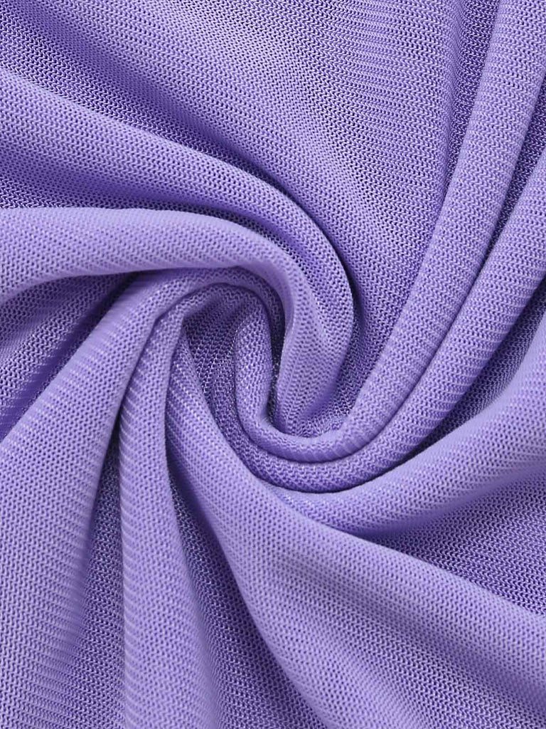 Elegant Lavender 1970s Vintage Dress 5