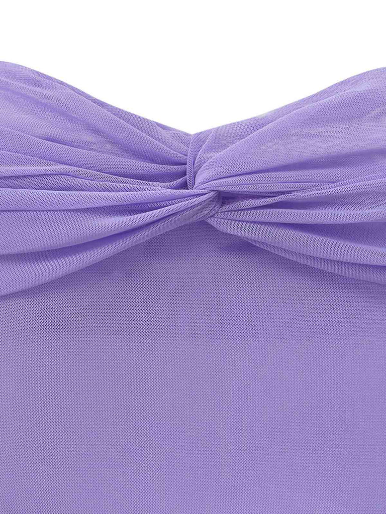 Elegant Lavender 1970s Vintage Dress 7