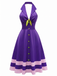 [Pre-Sale] Purple 1950s Daphne Inspired Halter Cosplay Costume Dress