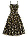 1940s Floral Spaghetti Strap Dress