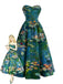[Pre-Sale] Blue 1950s Print Oil Painting Dress