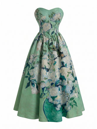 [Pre-Sale] Pink Green 1950s Vintage Classic Dress
