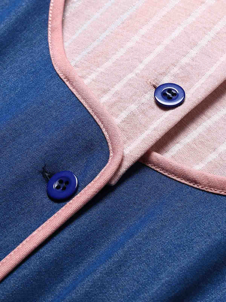 [Pre-Sale] Plus Size Misty Rose 1950s Striped Dress 6