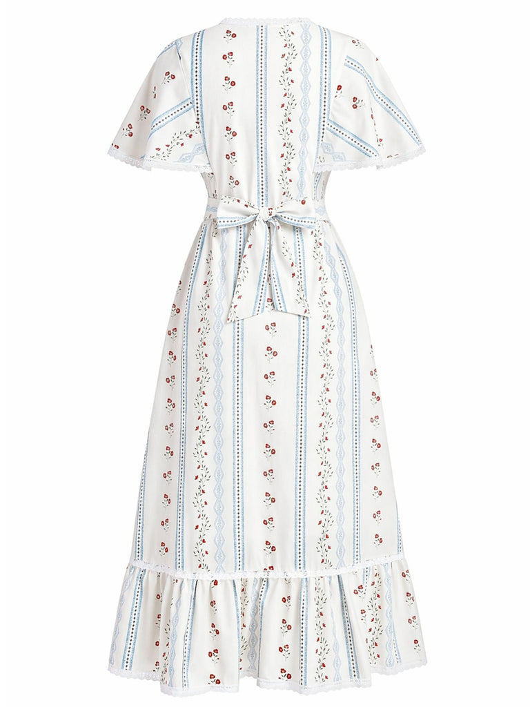 [Pre-Sale] Beige 1940s Vintage Retro Dress 5