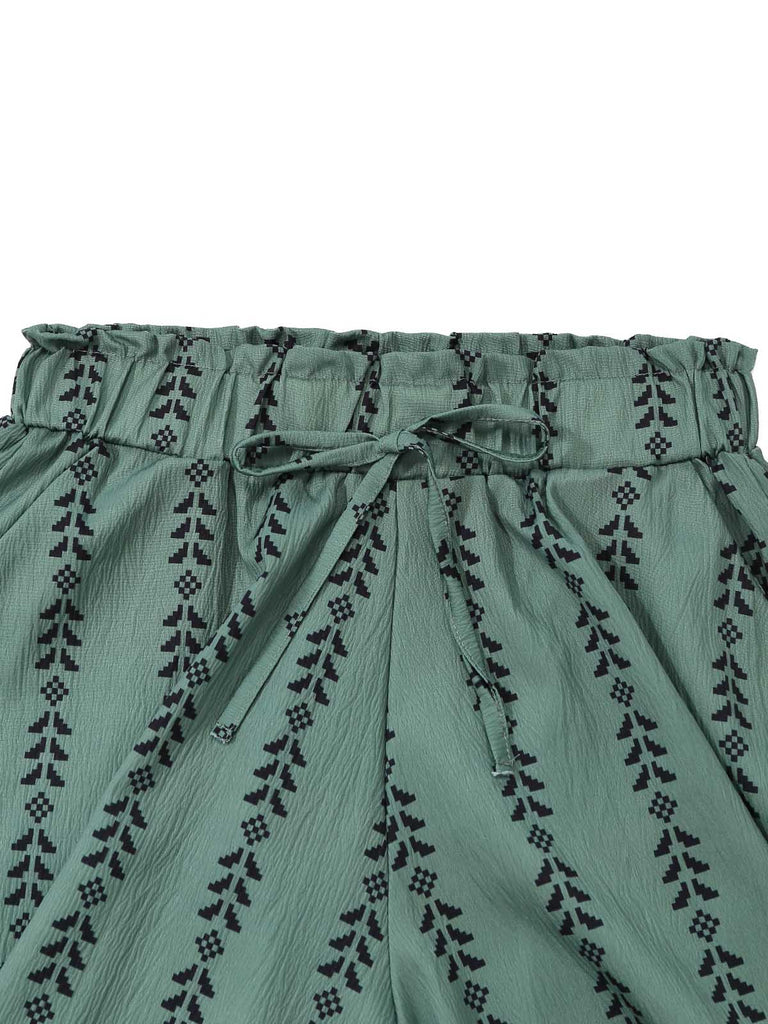 Green 1940s Vintage Retro Pants 2