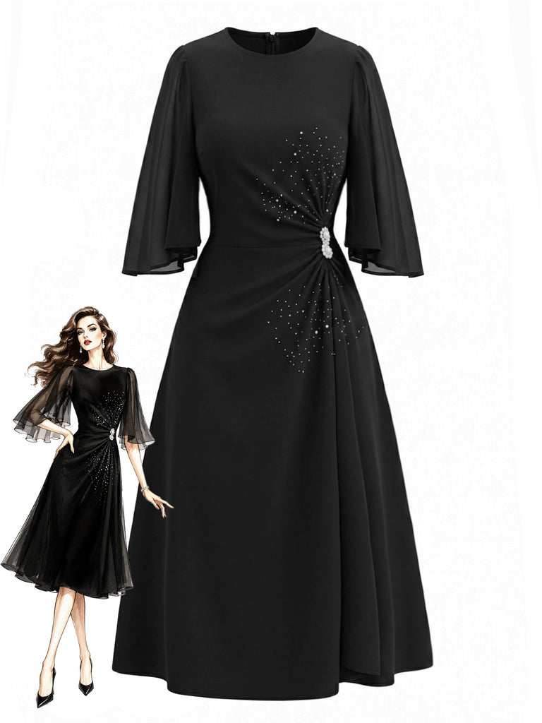 [Pre-Sale] Black 1940s Vintage Dress