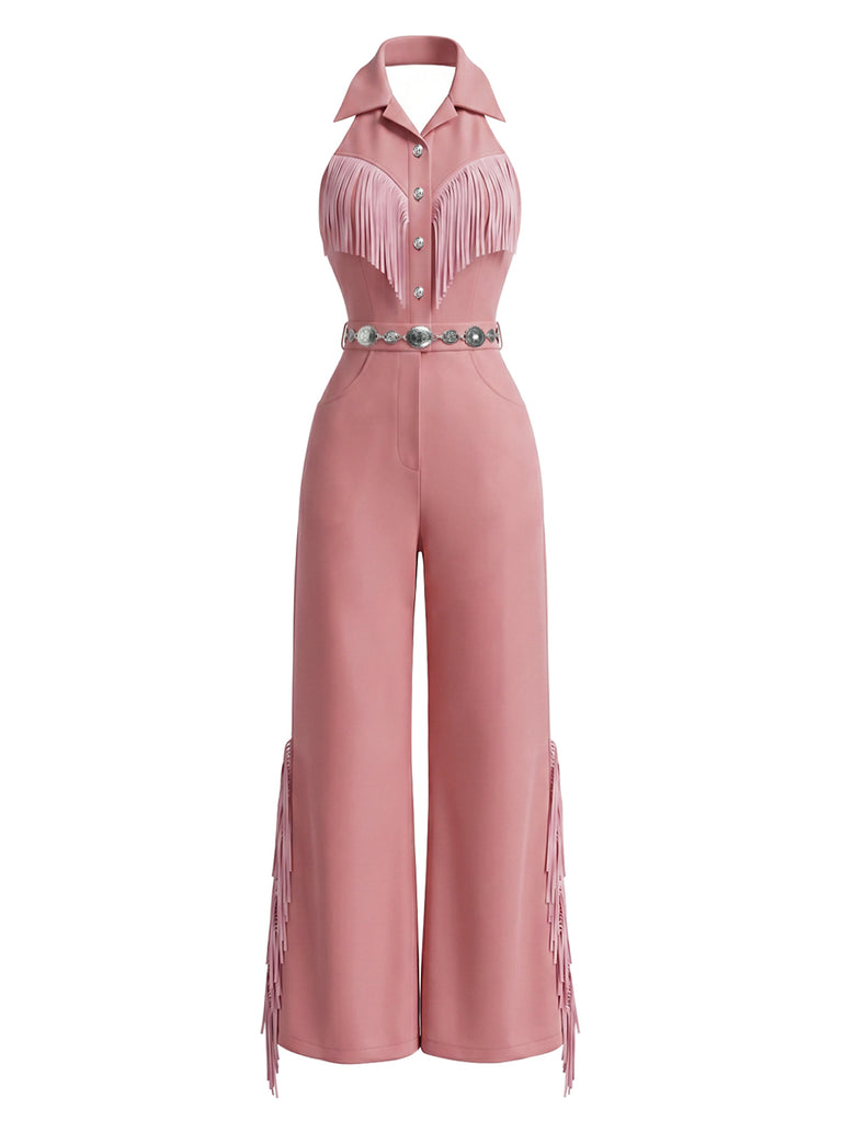 [Pre-Sale] Dark Pink 1970s Vintage Classic Jumpsuit 2