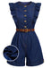 [Pre-Sale] Blue And Gray 1970s Vintage Retro Jumpsuit 2
