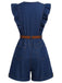 [Pre-Sale] Blue And Gray 1970s Vintage Retro Jumpsuit 5