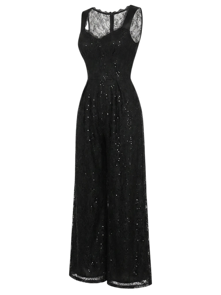 [Pre-Sale] Black 1960s Lace Vintage Classic Jumpsuit 3