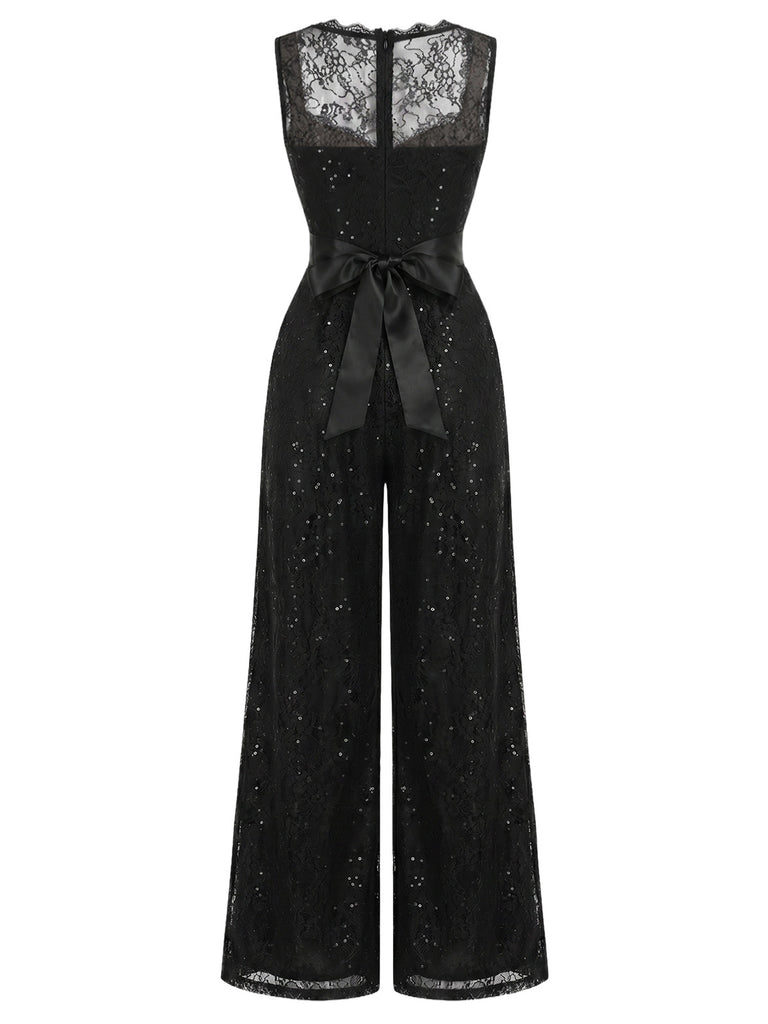 [Pre-Sale] Black 1960s Lace Vintage Classic Jumpsuit 4