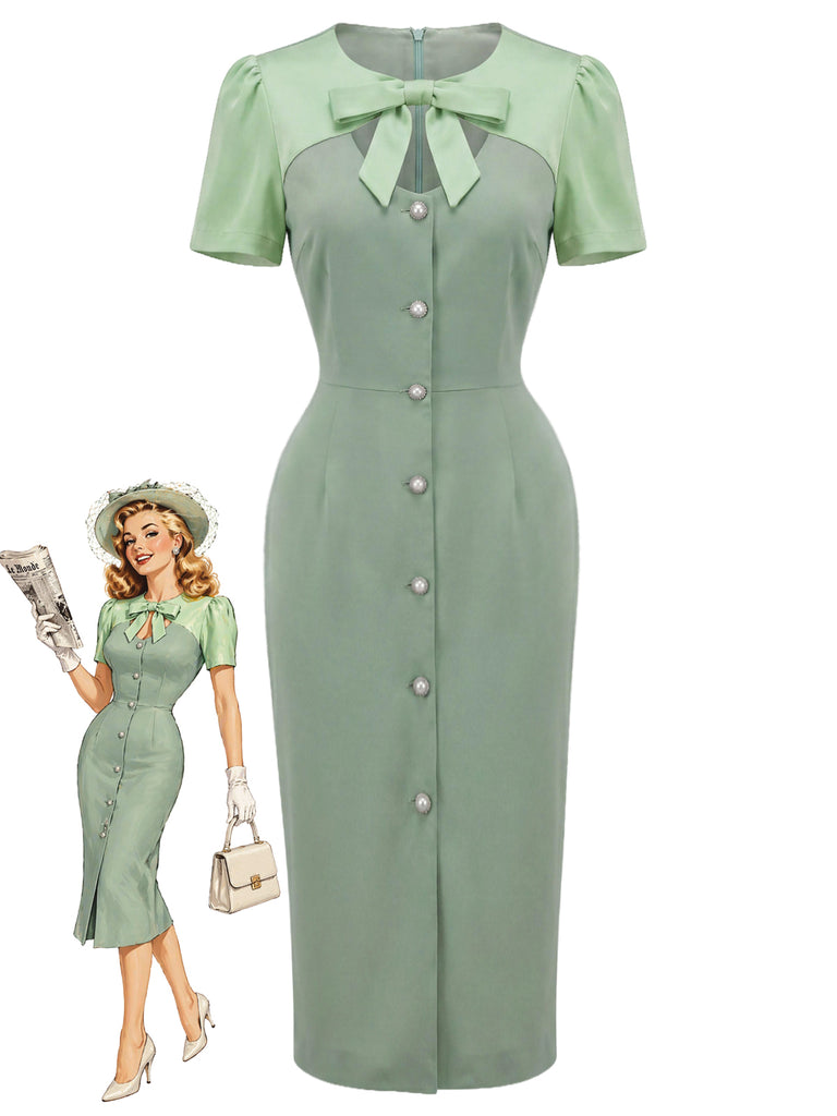 [Pre-Sale] 1930s Bow Vintage Classic Dress