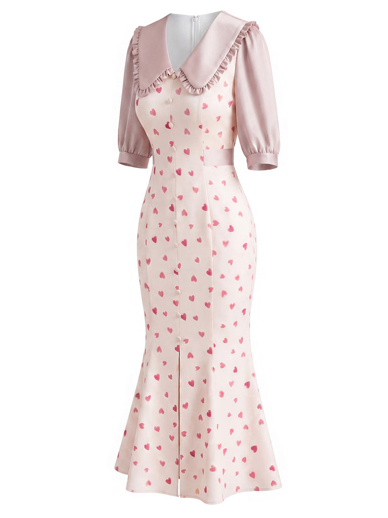 [Pre-Sale] Light Blue 1930s Floral V Neck Dress 4