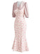 [Pre-Sale] Light Blue 1930s Floral V Neck Dress 4