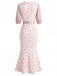 [Pre-Sale] Light Blue 1930s Floral V Neck Dress 5