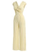 [Pre-Sale] Gold 1970s V Neck Vintage Jumpsuit 3