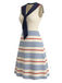 [Pre-Sale] Cream Color 1970s Striped Patchwork Dress 3