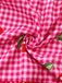 Peach Pink 1930s Plaid Bow Top 6
