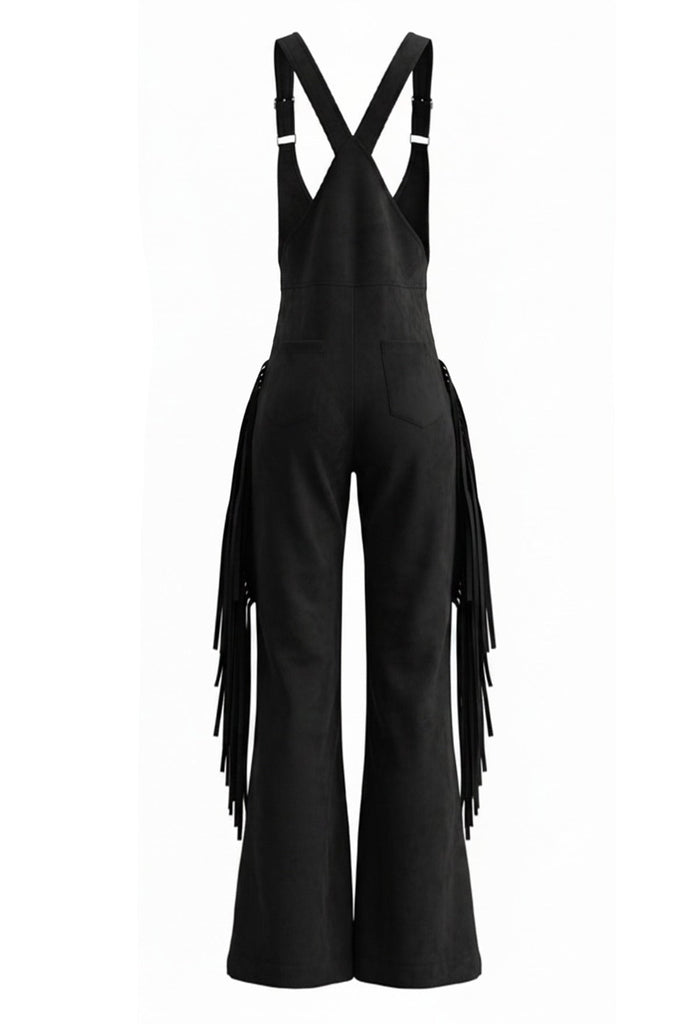 1930s Fringe Suede Suspender Jumpsuit 3