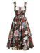 [Plus Size] Elegant Multicolor 1960s Vintage Floral Dress 3