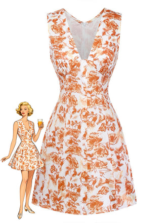 Yellow 1960s Vintage Retro Dress