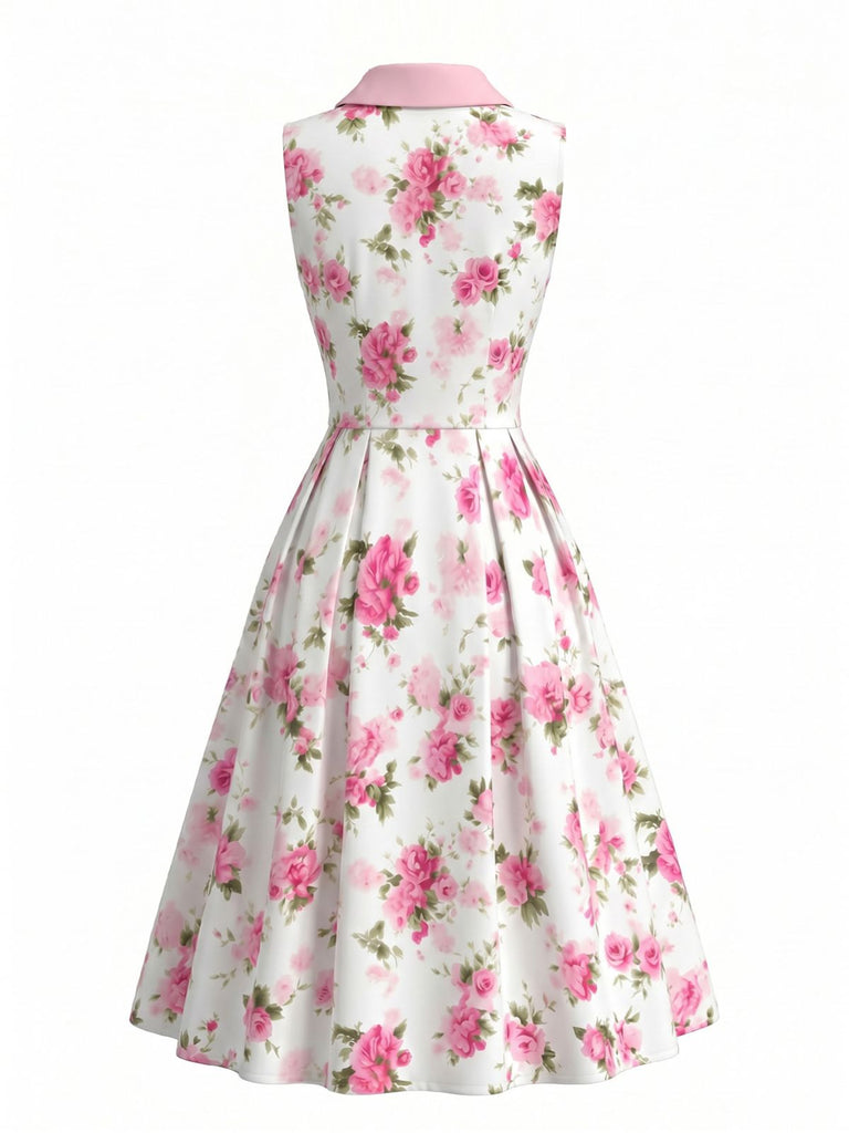 Pink 1950s Vintage Retro Blouse 4